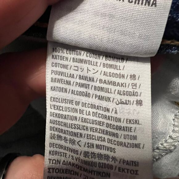 Abercrombie & Fitch Jean Shorts Womens 00 /24 Lace Trim Cut Off Raw Hem - Picture 4 of 8